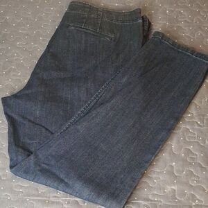 J. Jill Women's Authenic Fit Front Slit Ankle Blue Jeans size 12